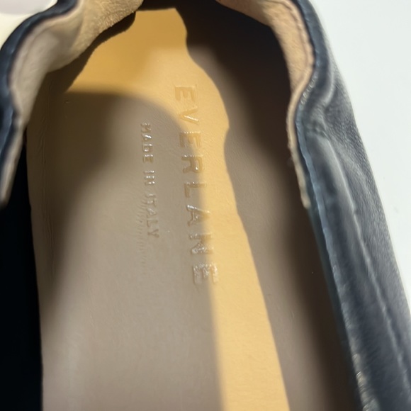 Everlane Black Day Loafer Leather Elastic Back Flats 9 - Picture 5 of 11